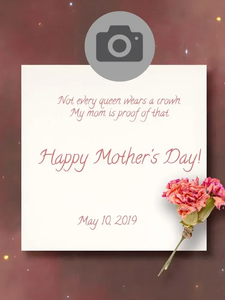 Mother's Day Post With Gift Photo invitation