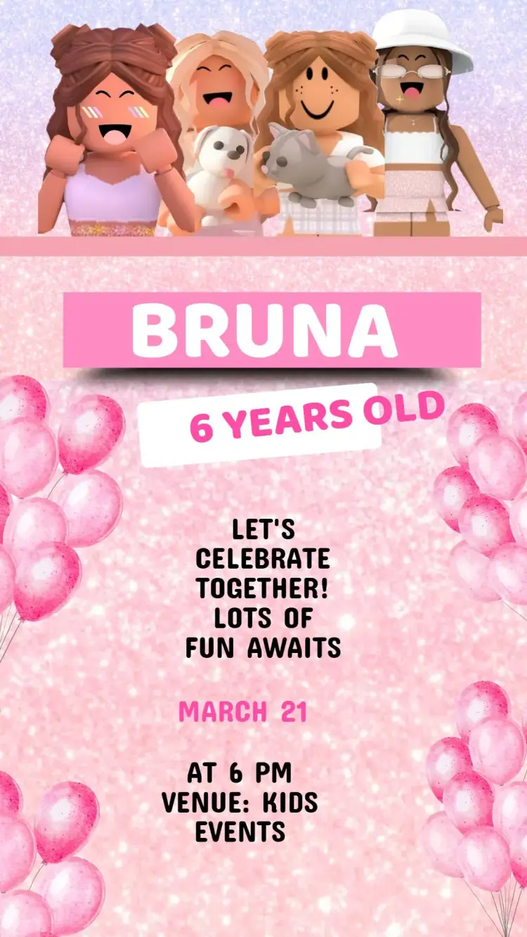 Roblox Birthday Invitation