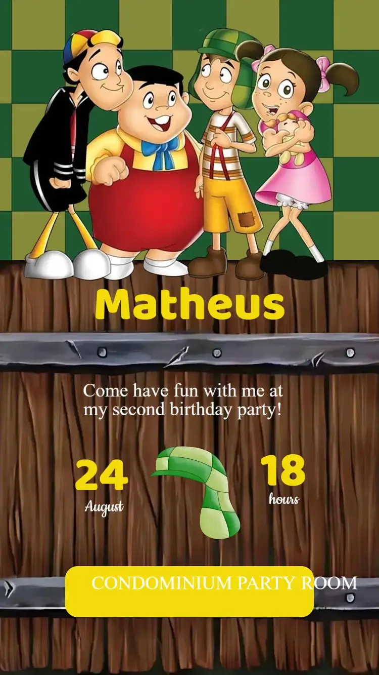 Chaves Birthday Party Invitation