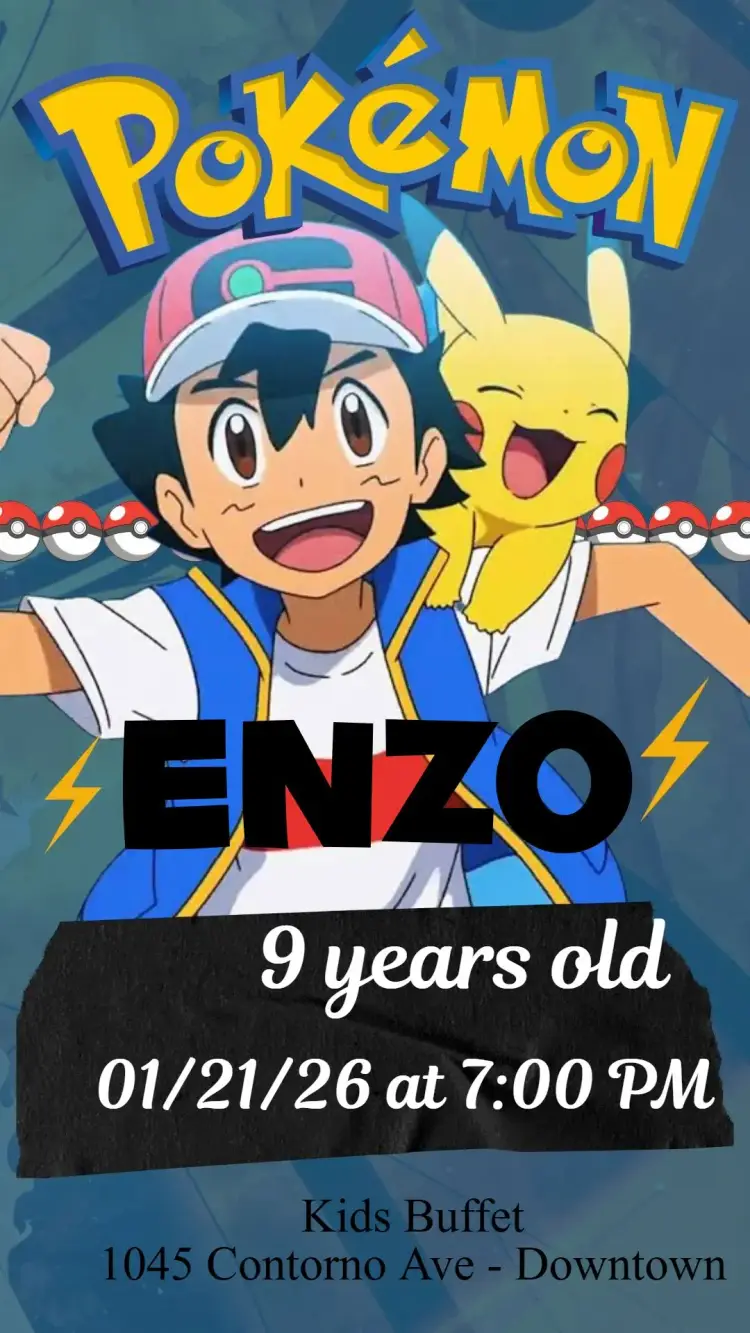 Pokémon invitation