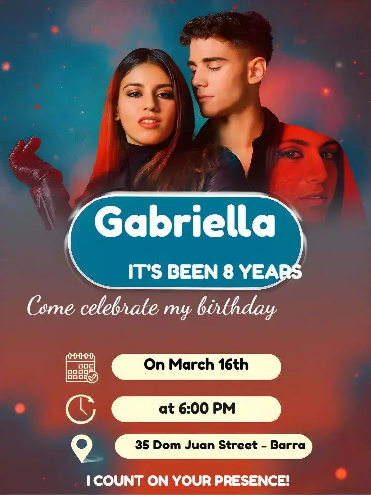 Invitation Bia Upside-Down Colorful World – Kids' Birthday Party theme colorful, playful, fun, childlike, themed, vibrant