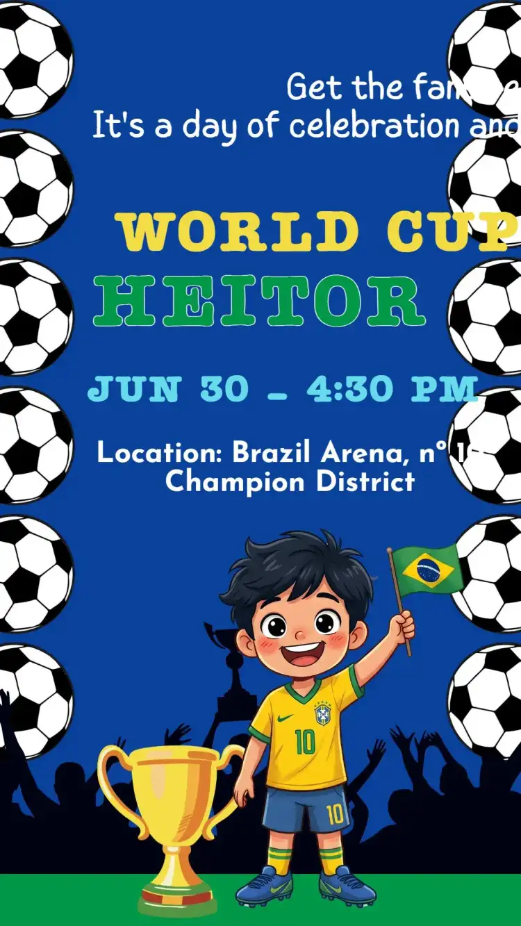Digital Invitation World Cup Soccer Brazil