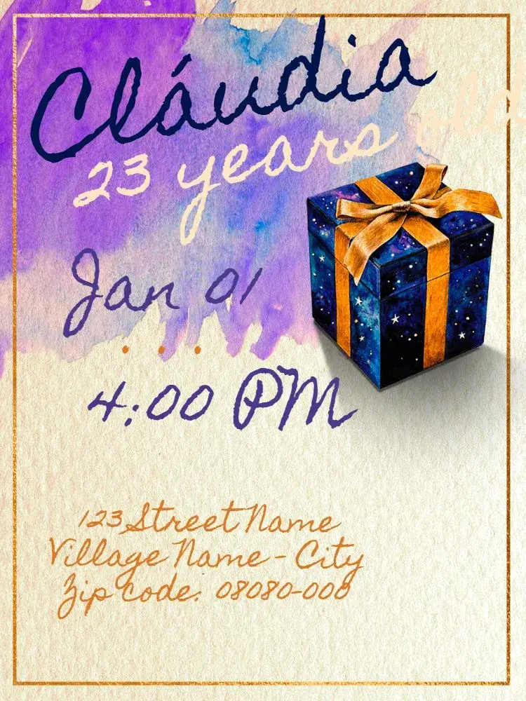 Virtual Female - Lilac Gift invitation