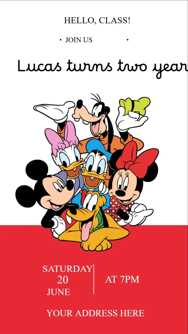 Mickey invitation
