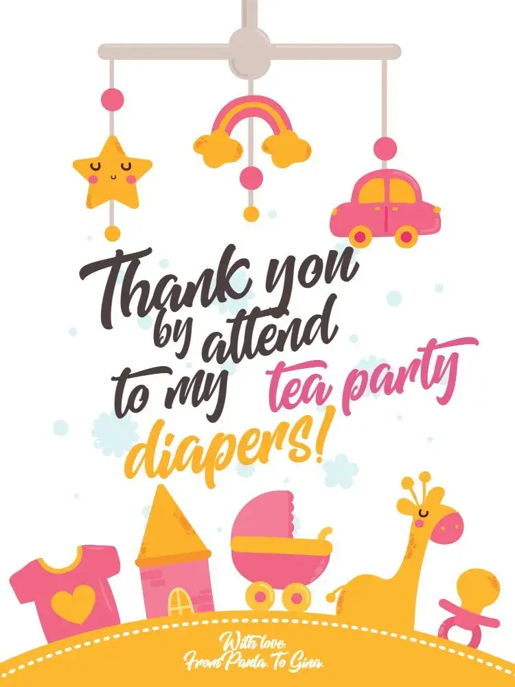 Baby Shower Thank You Card Clear invitation