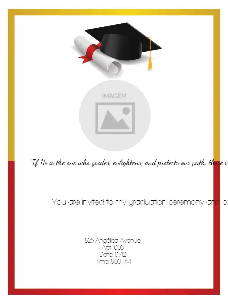 Invitation Red Graduation – Graduation theme elegant red, sophisticated white, minimalist, modern, themed party, celebration