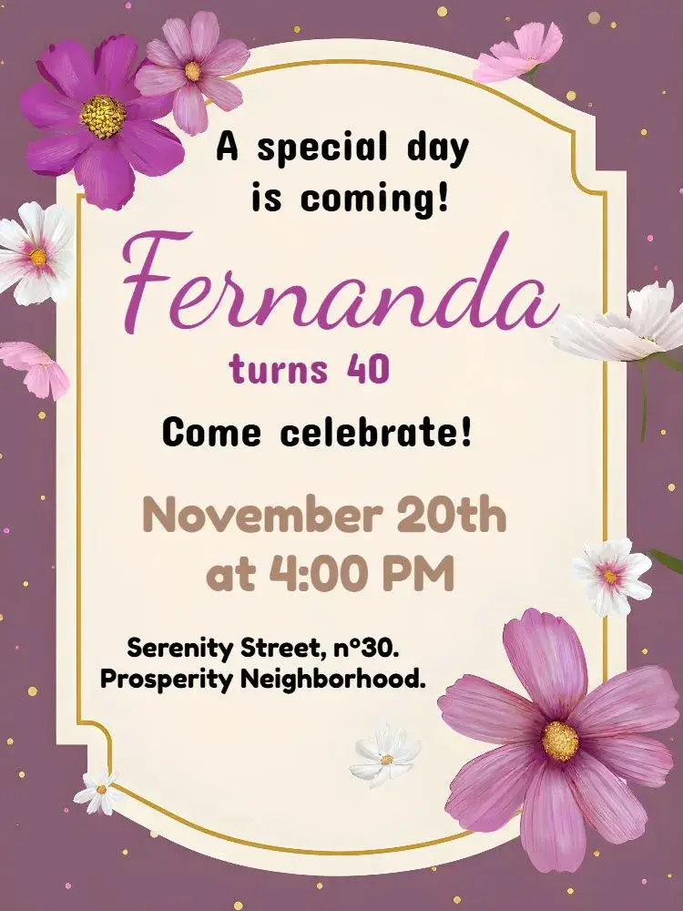 Invite Floral 50 editable and customizable