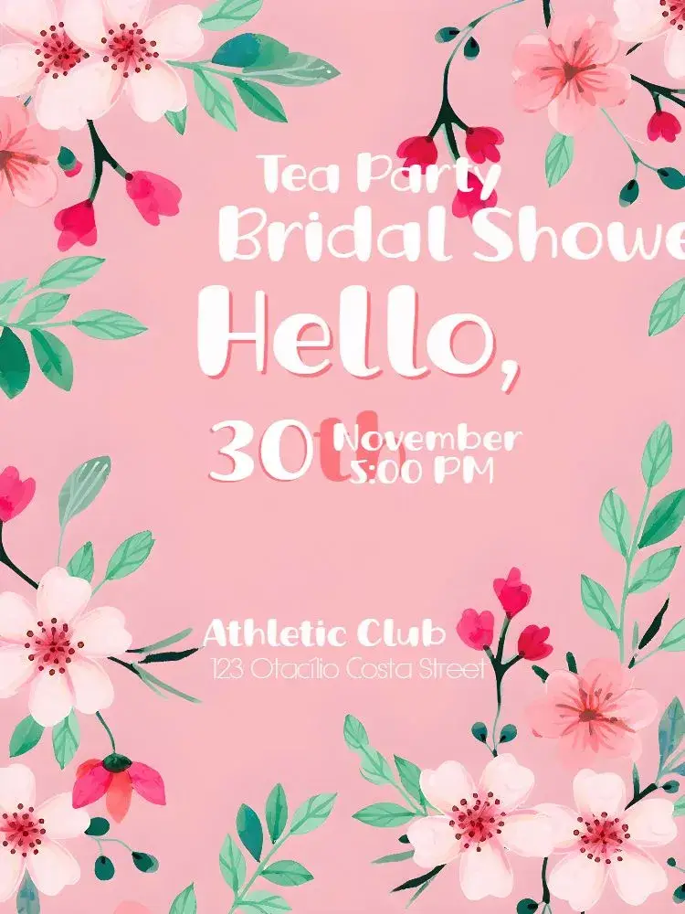 Floral New Kitchen Tea invitation
