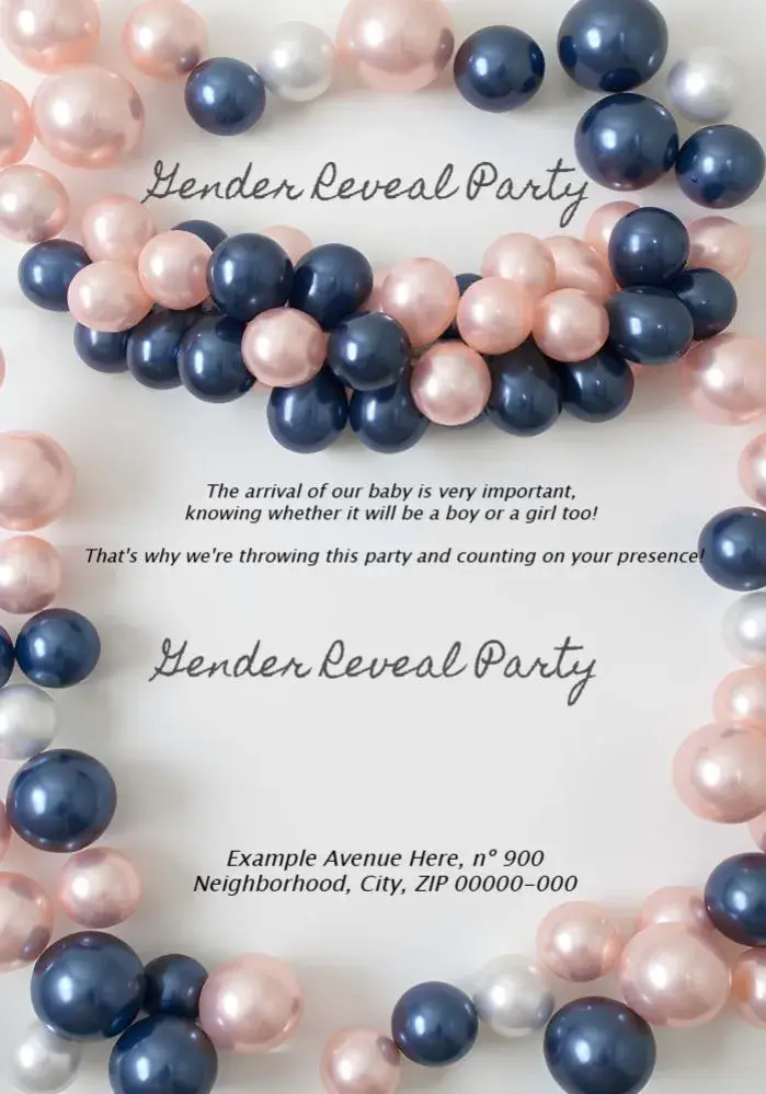 Delicate Boy Or Girl Gender Reveal Tea invitation