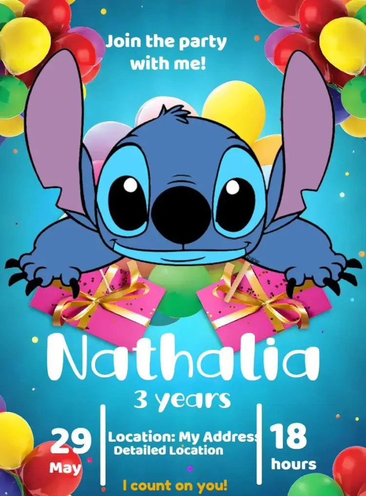 Stitch Lilo invitation