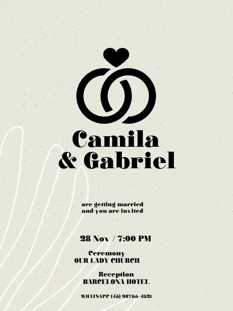 Simple And Elegant Clear Wife Wedding invitation