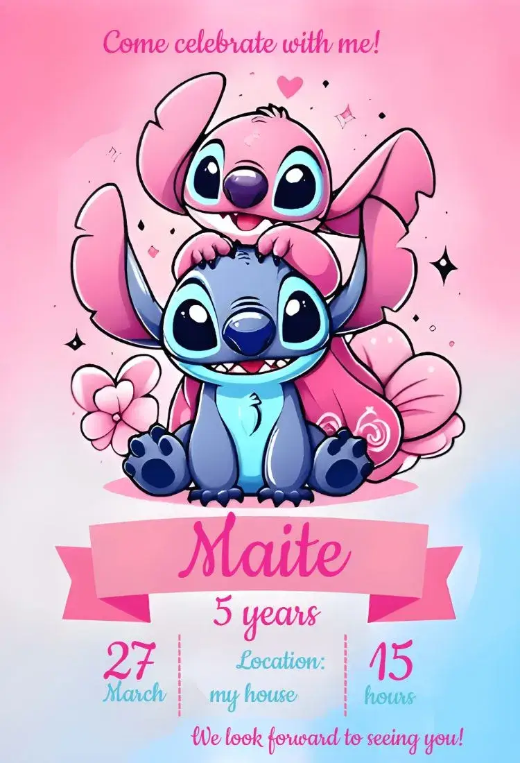 Stitch Sweets invitation