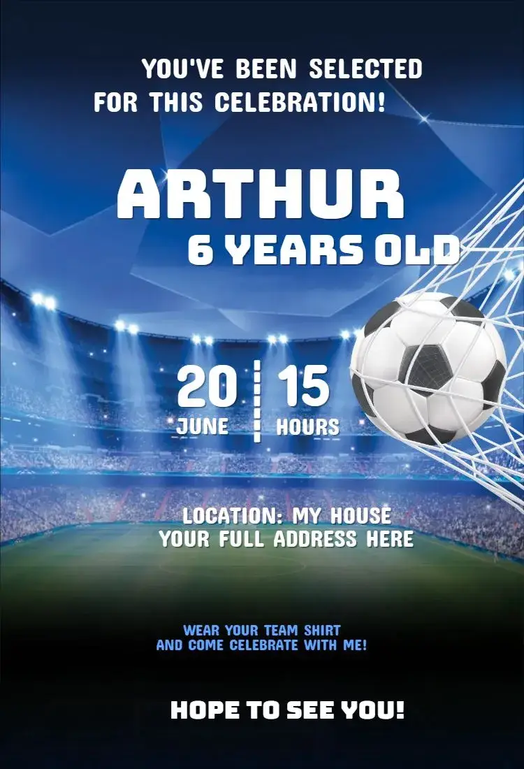 Soccer Invitation ball net
