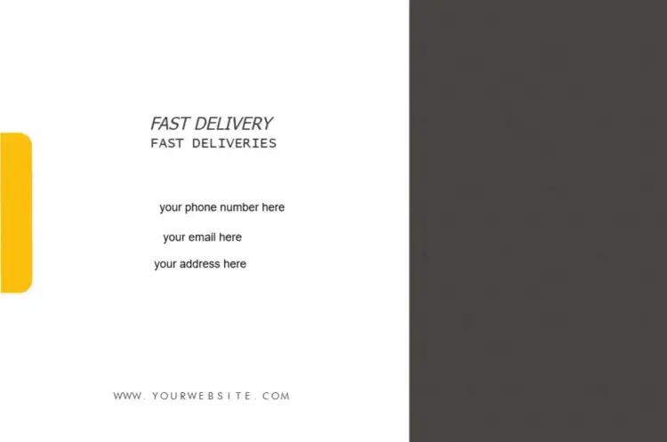 Business Card Back Agility Delivery Driver