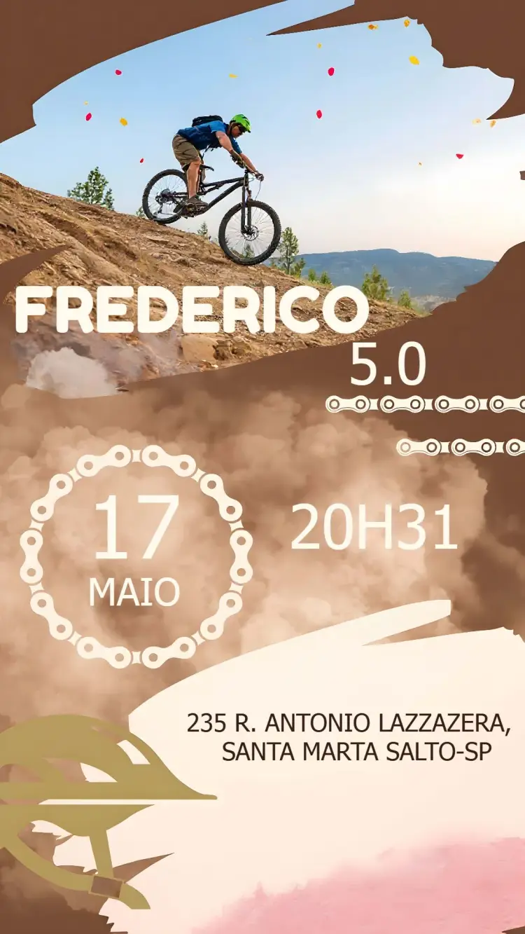 Invite Bike Bicycle Trail editable and customizable