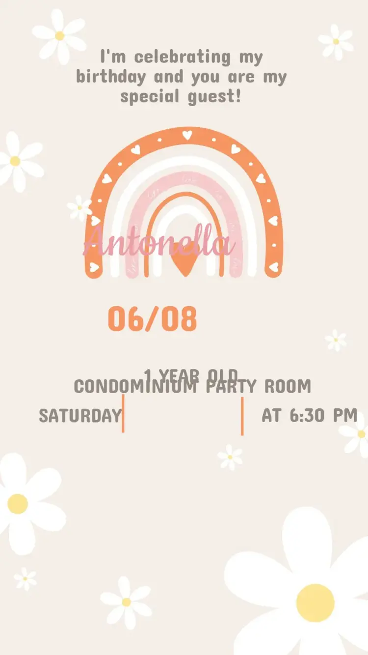 Daisy Birthday Invitation