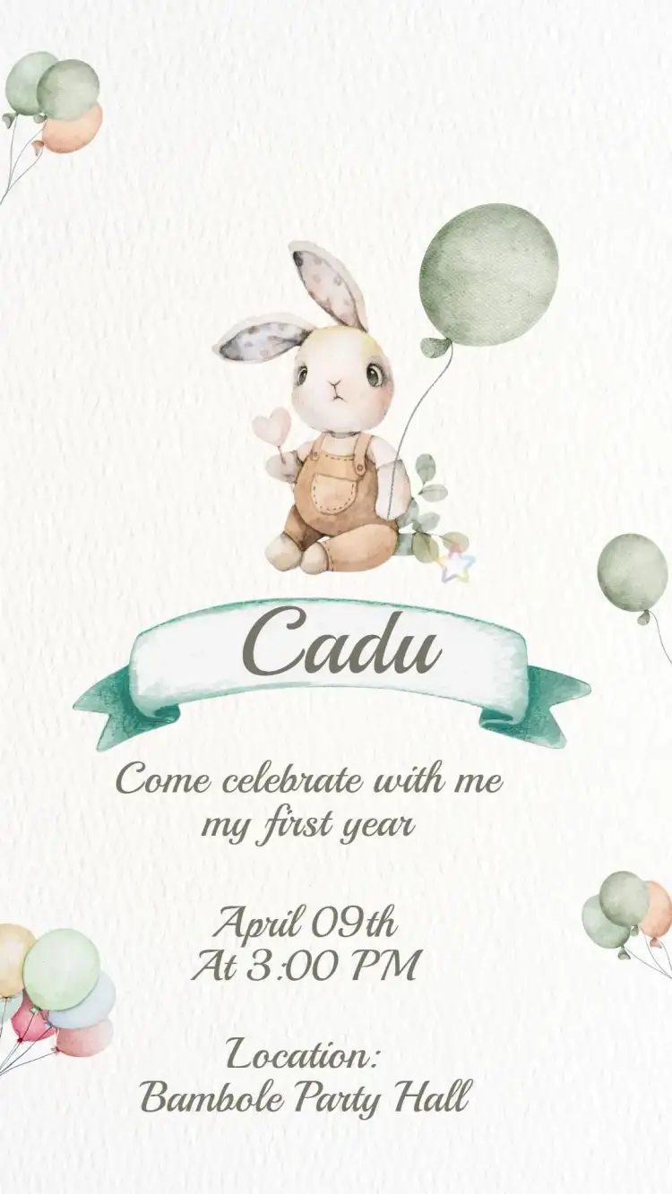 Digital Invitation! Easter Kids Party Editable