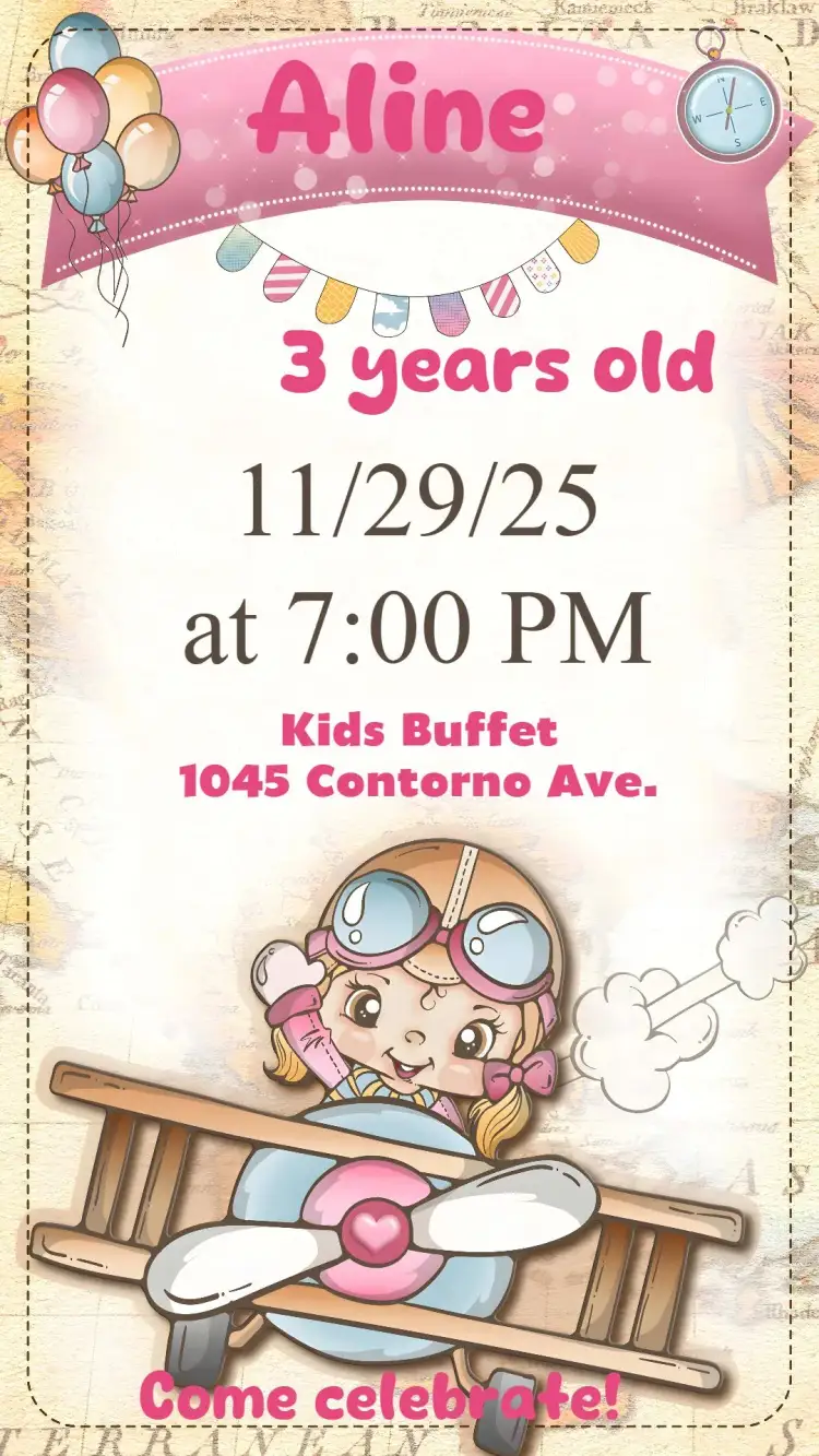 Invitation Pilot – Kids' Birthday Party theme