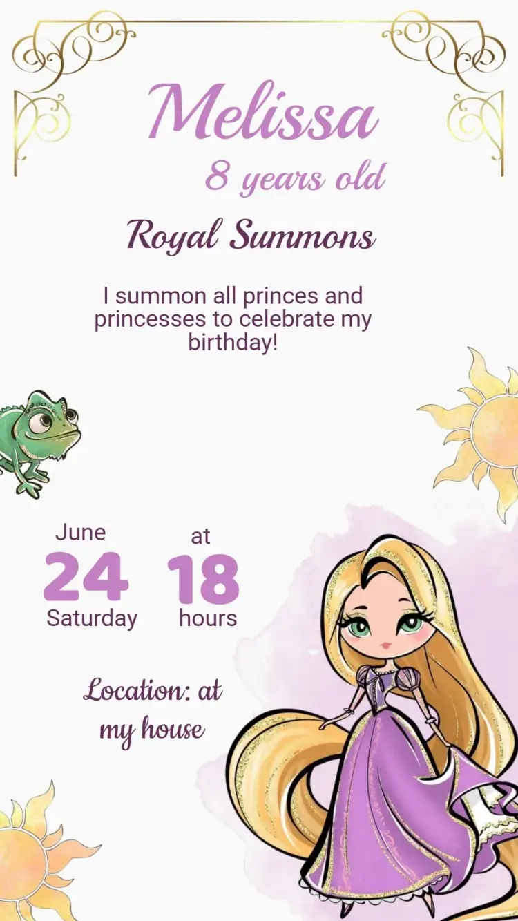 Rolled Birthday Invitation