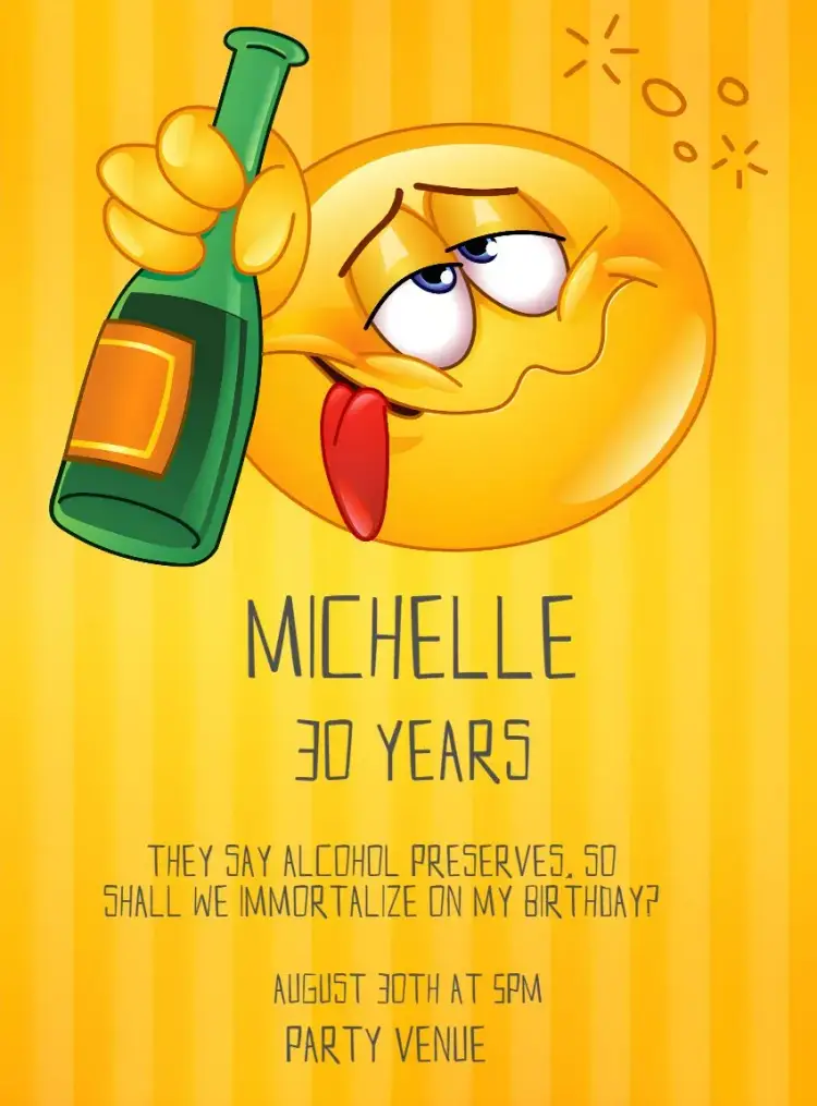 Invite Yellow Bar Pub Drink editable and customizable