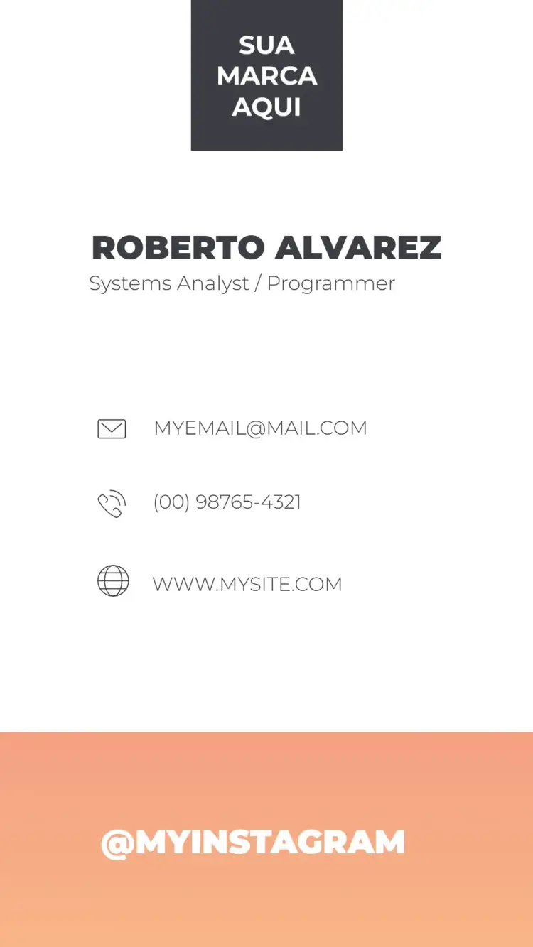 Digital Business Card - Simple Programmer invitation