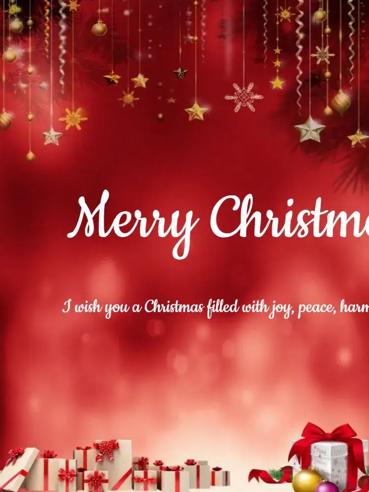 Invitation Happy Christmas Card With Starry Noel – Card theme blue, stars, Christmas, illustrations of Santa Claus, reindeer, festive