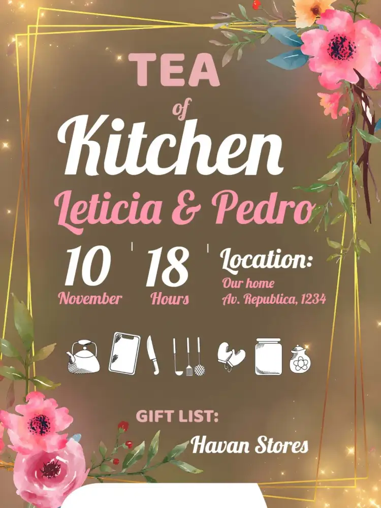Invitation Bridal Shower Roll – Bridal Shower theme kitchen, modern, red and black, chalkboard, youthful, fun