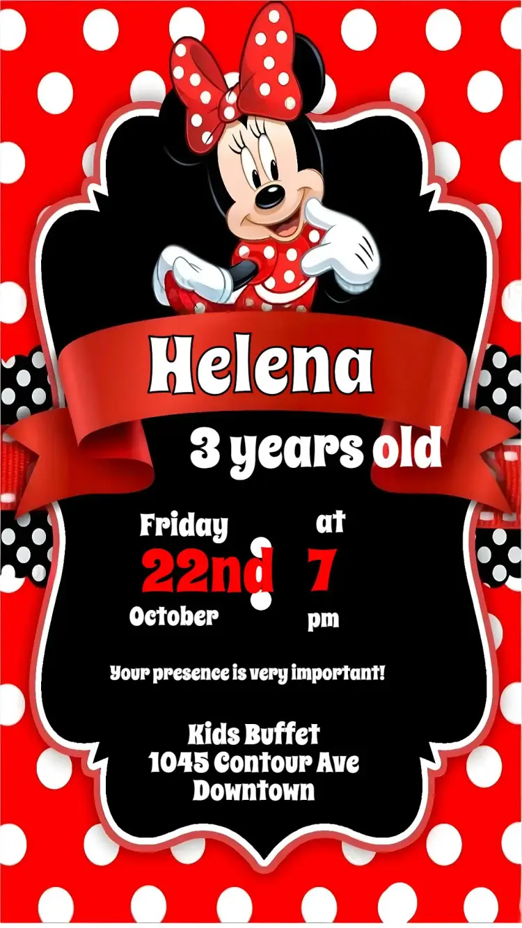 Minnie invitation