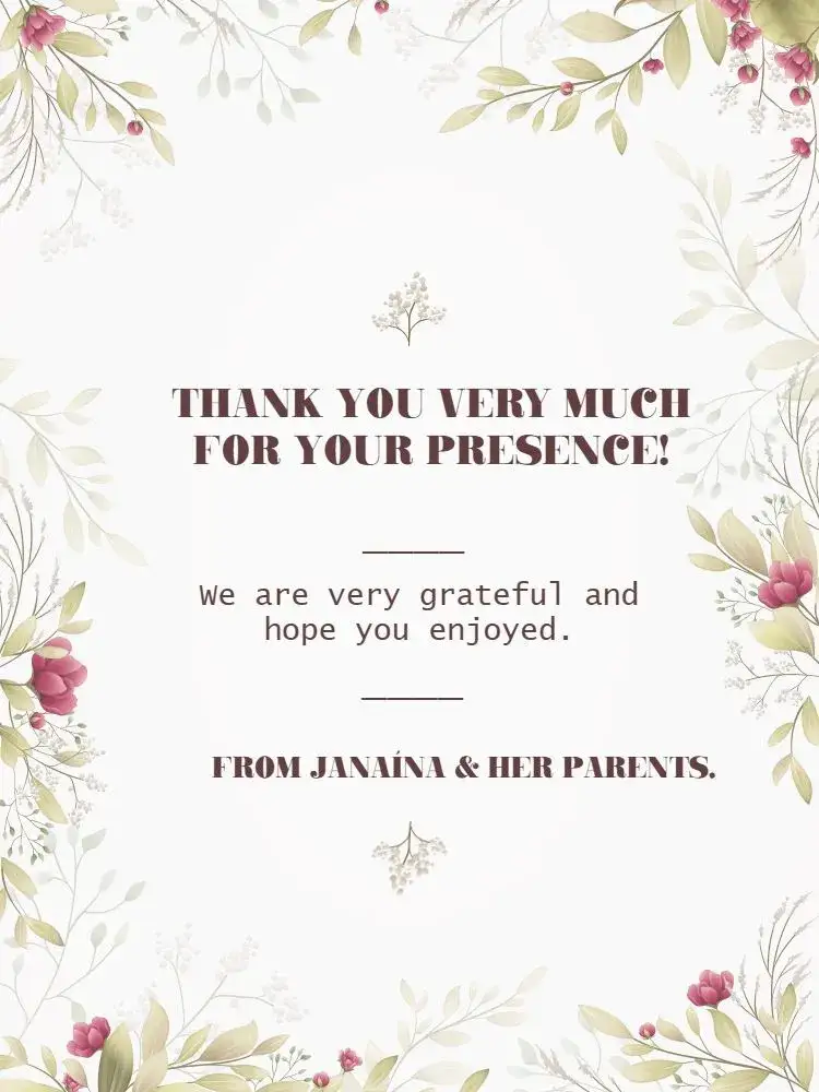 Invitation Floral Celebration Attendance Thank You Card – Card theme floral, pastel, delicate, modern, adult, young