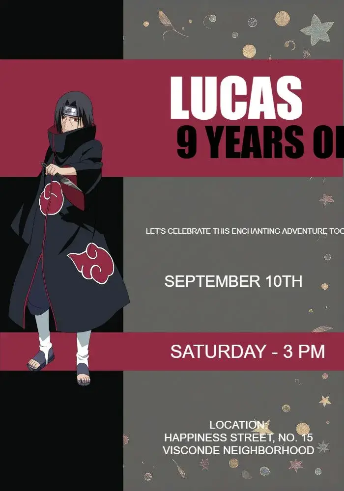 Itachi Uchiha Uzumaki invitation