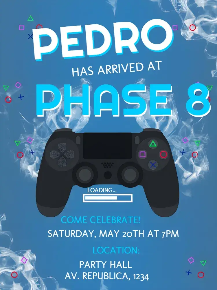 Black Playstation 4 invitation