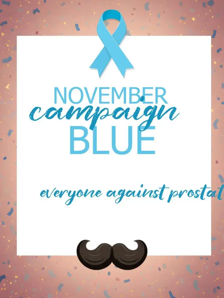 Post For Movember Blue Cancer invitation