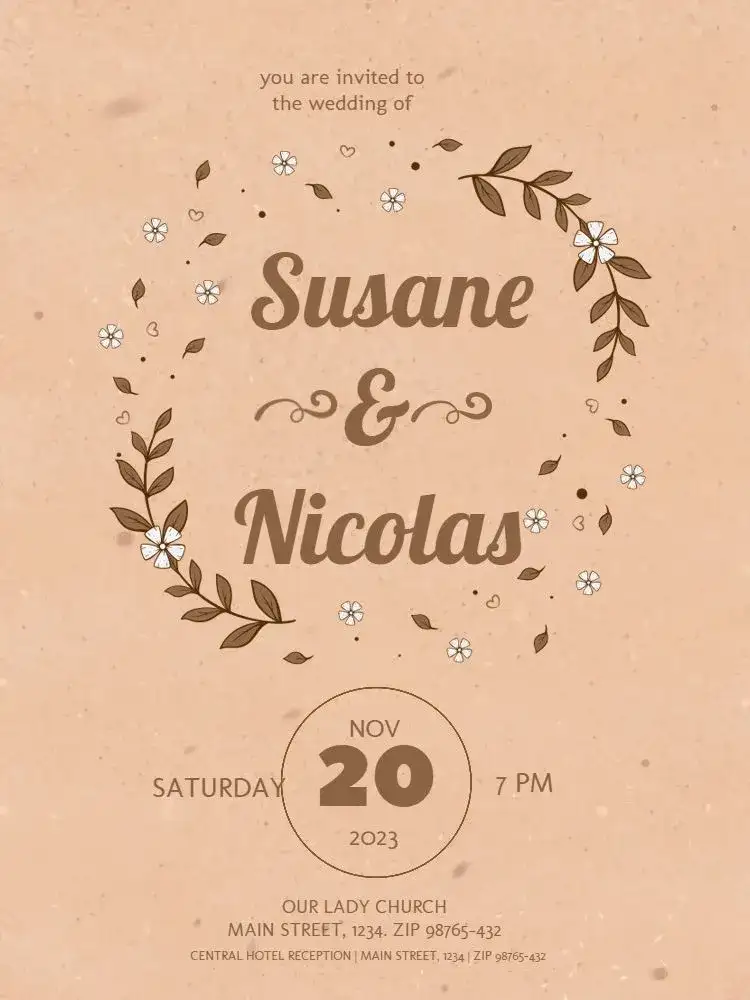 Rustic Minimalist Simple Wedding