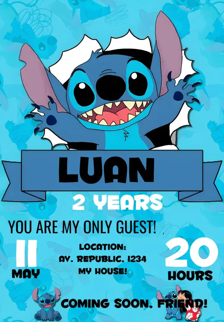 Lilo & Stitch invitation