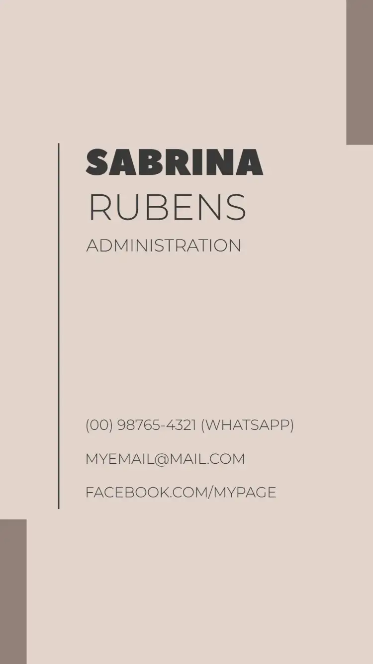 Digital Business Card - Elegant Administration