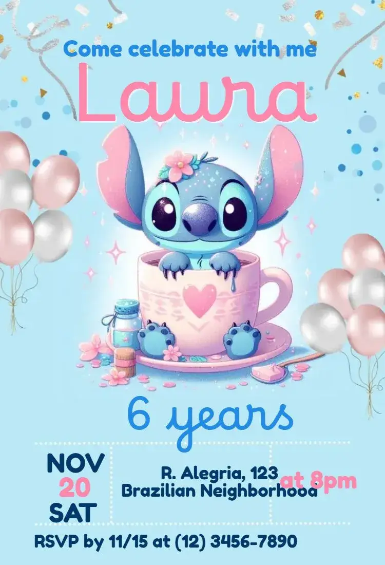 Stitch invitation