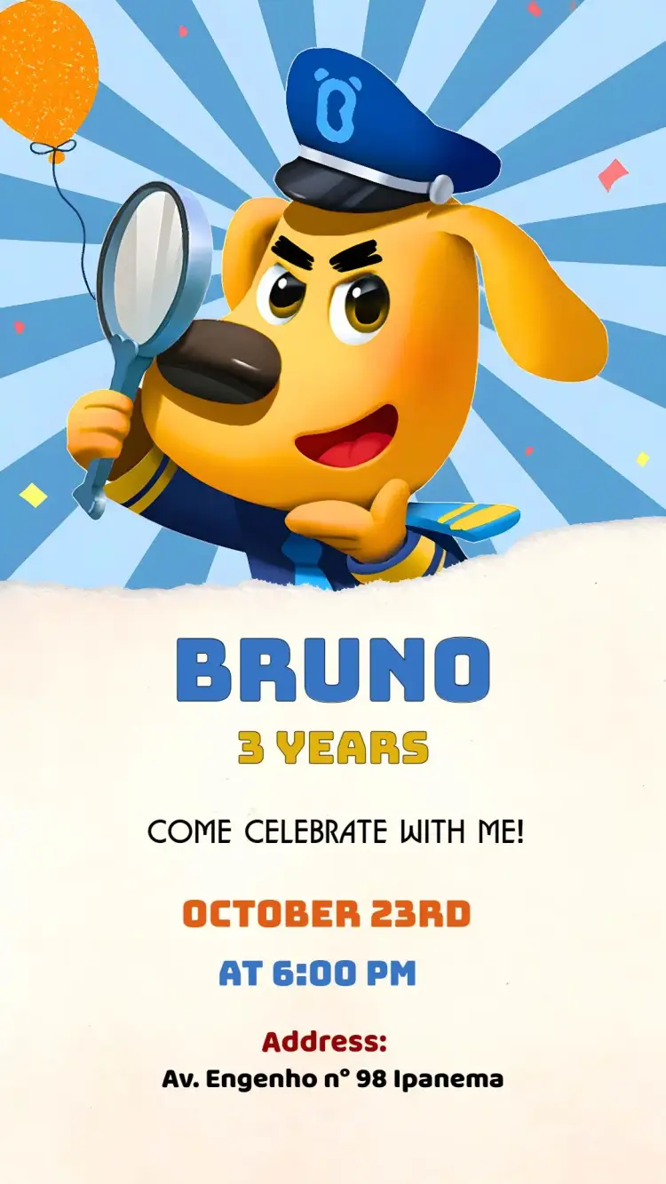 Labrador Detective Dog invitation