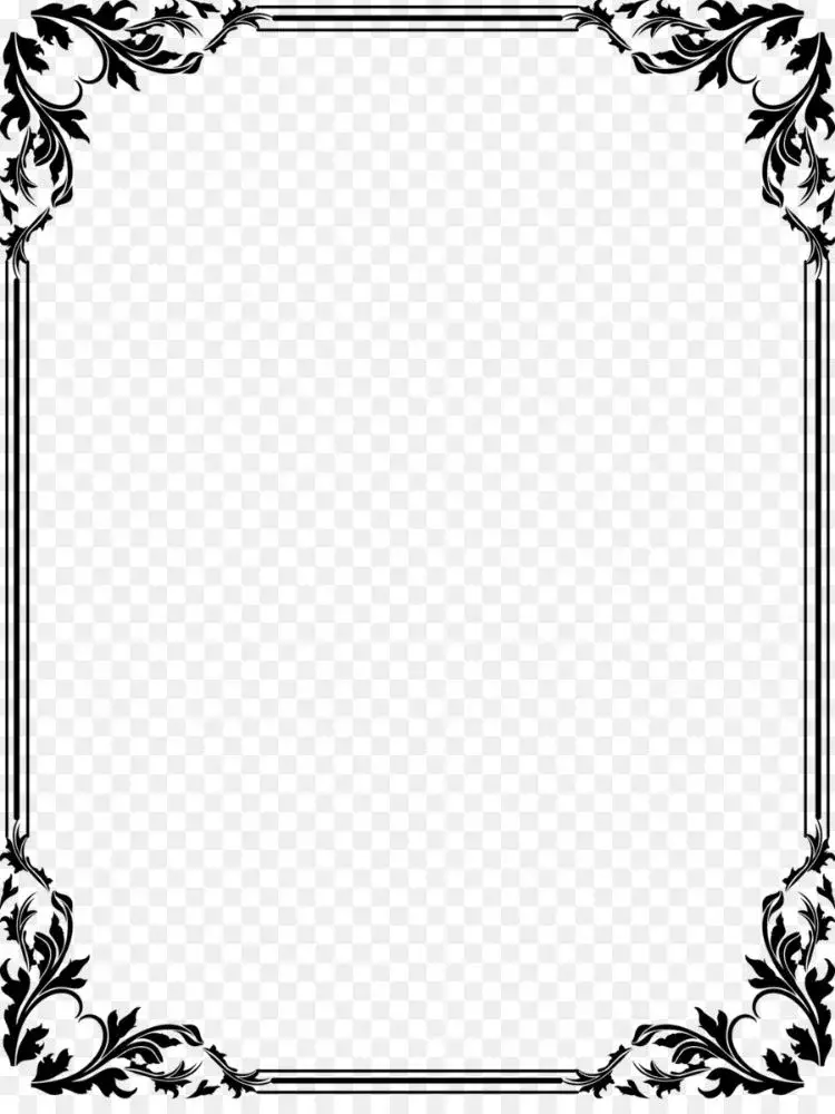 Wedding Frame Black Outline Vows invitation