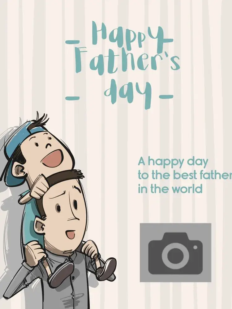 How to Make Simple Boy Father's Day Card invitation