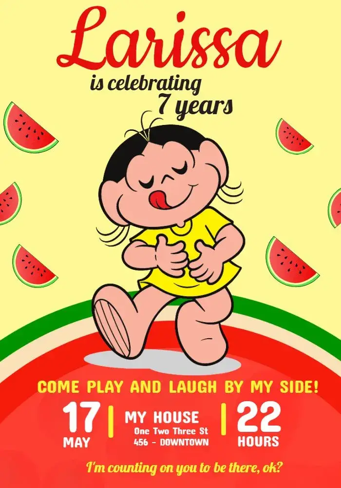 Magali Monica's Gang Watermelon invitation