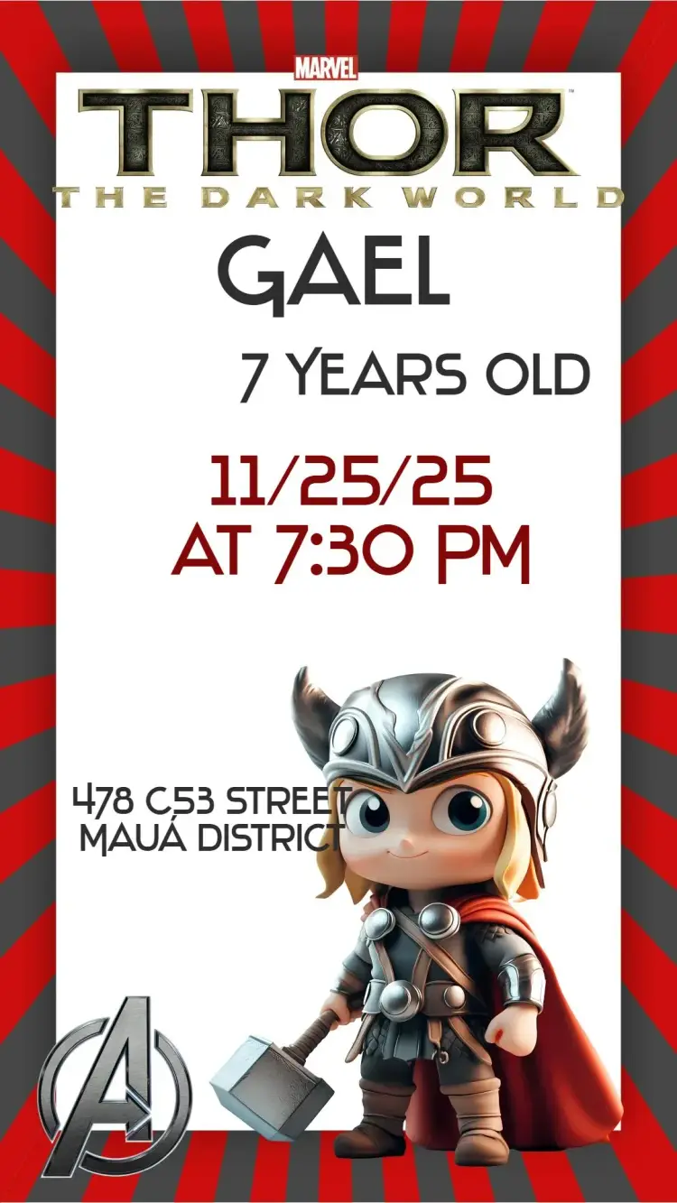 Thor Baby invitation