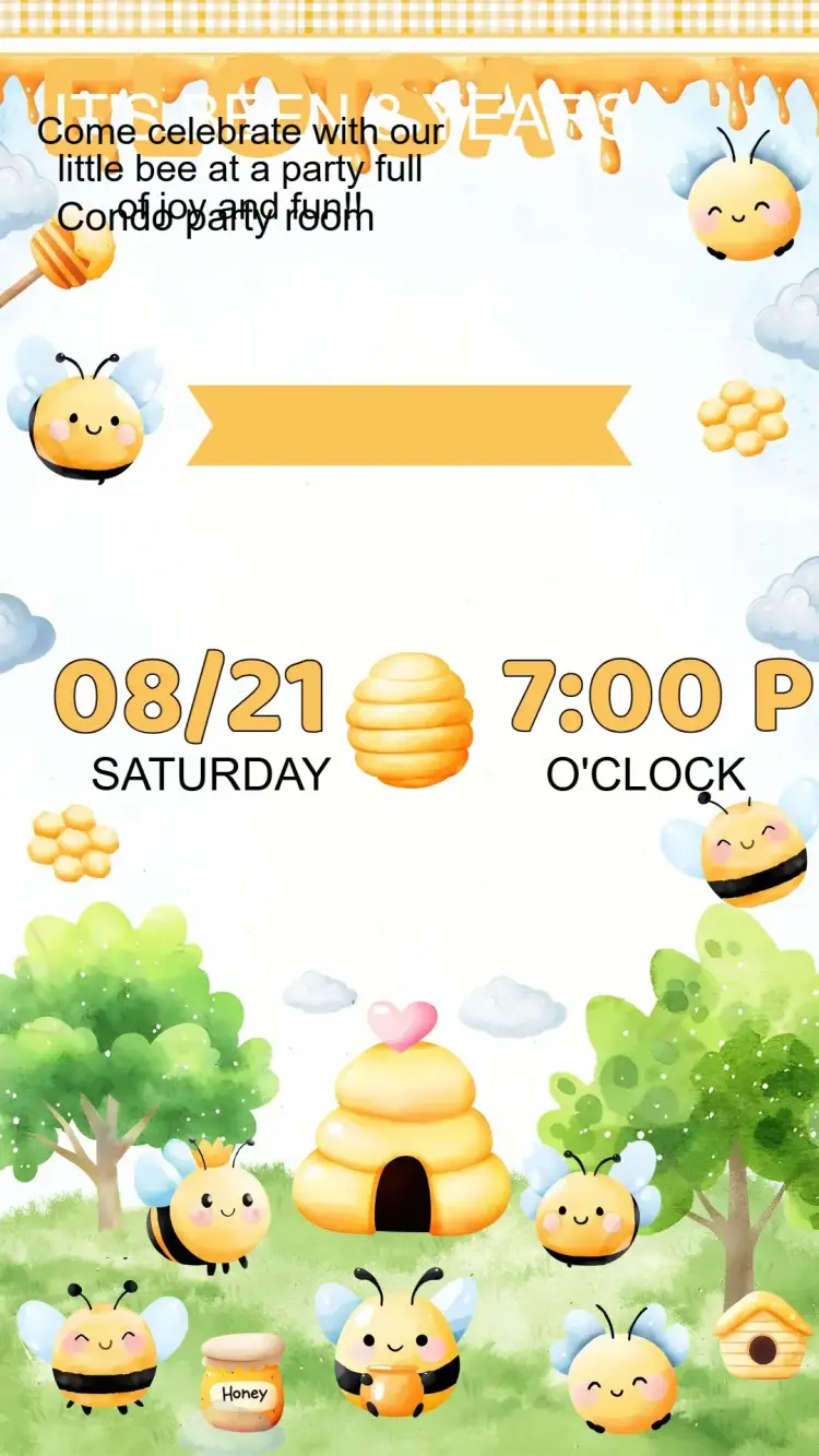 Bumblebees Birthday Invitation
