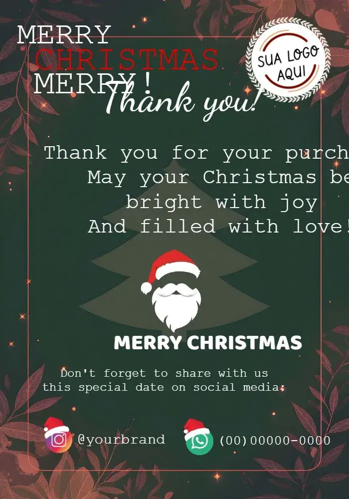 Christmas Art Thank You Card invitation