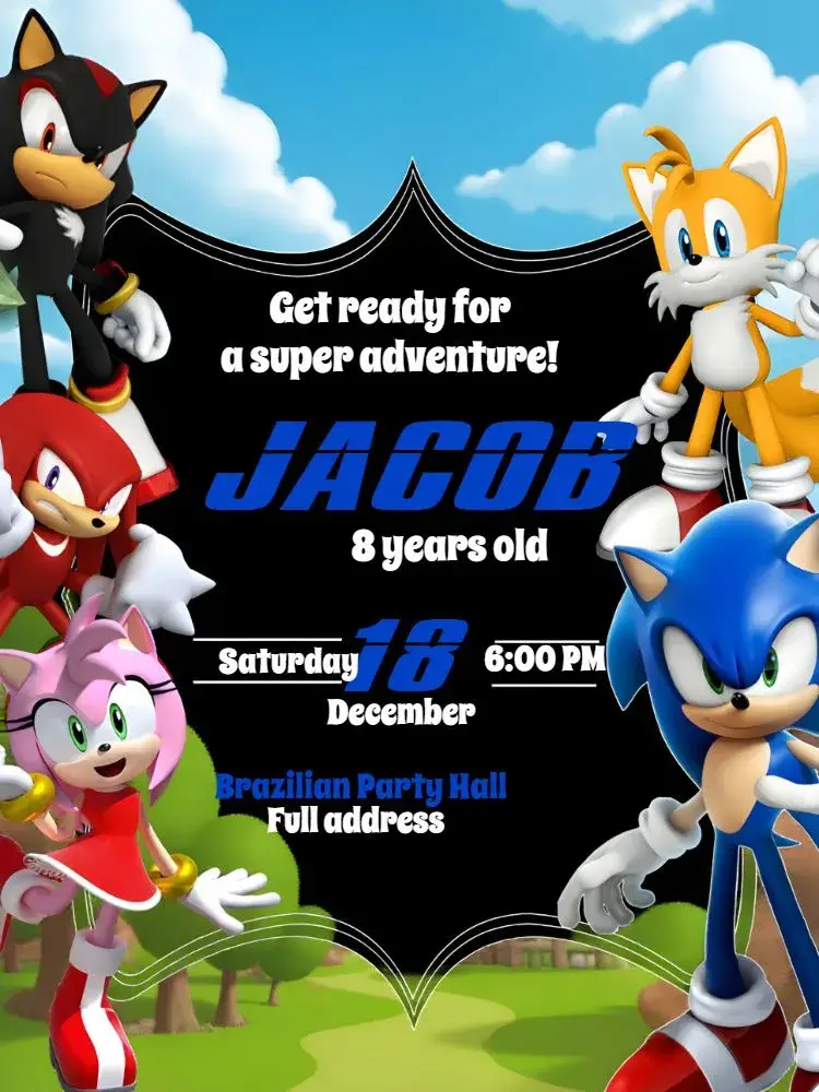 White Sonic invitation