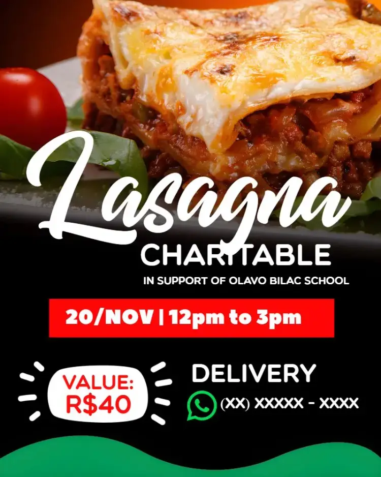 Arte For Beneficent Carreteiro Lasagna invitation