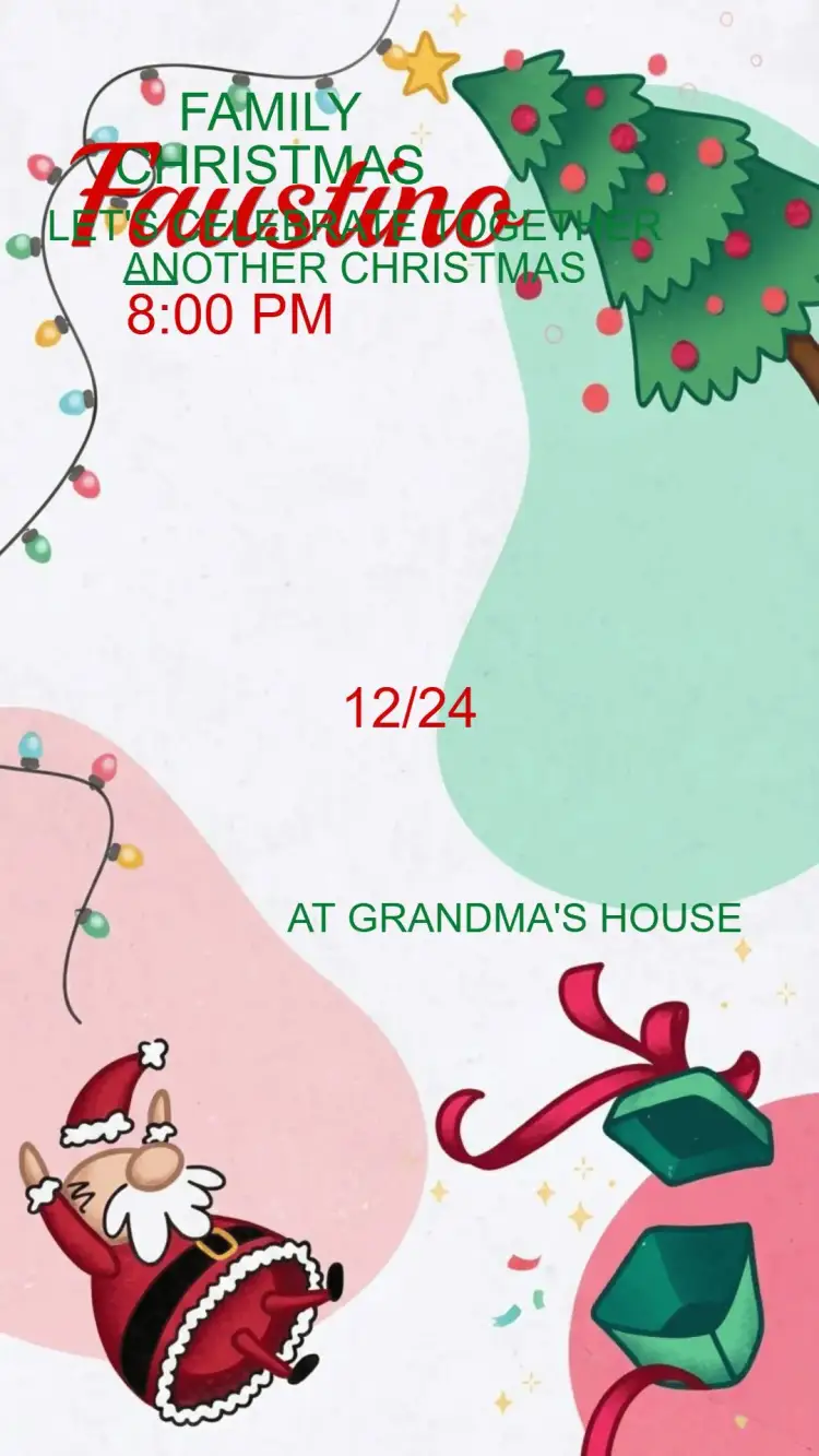 Invitation Christmas Party Invitation – Commemorative Dates theme festive, red and green, golden, Christmas graphic elements, traditional, modern