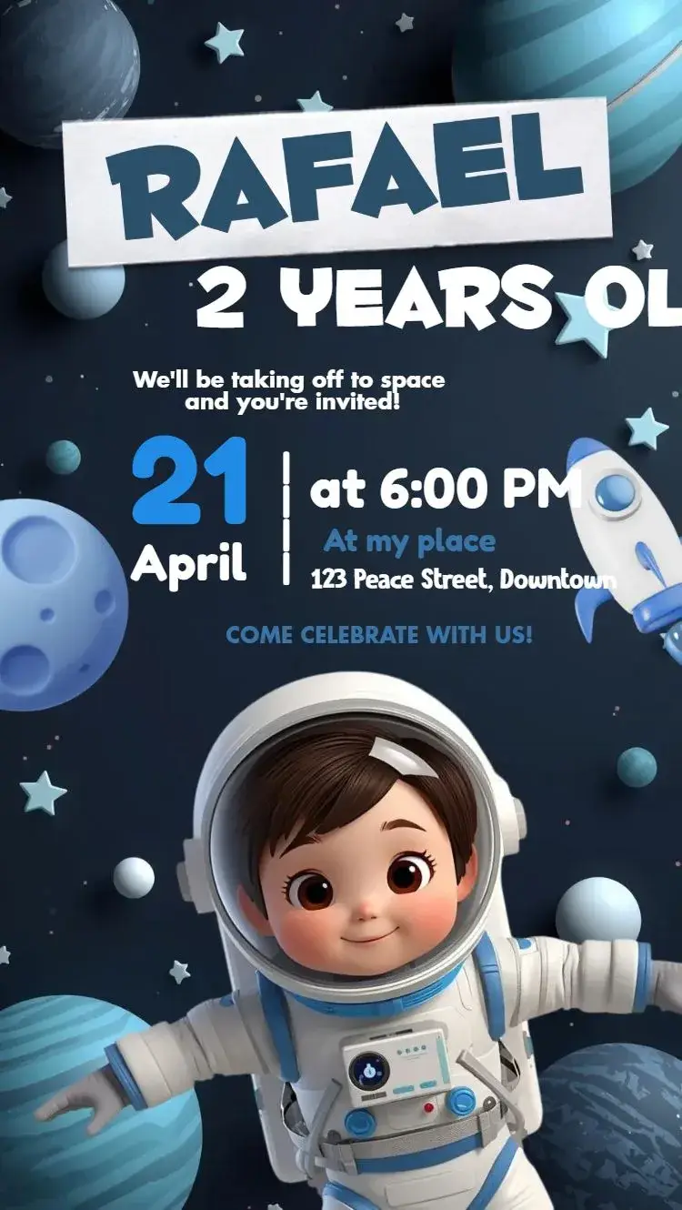 Space Astronaut invitation