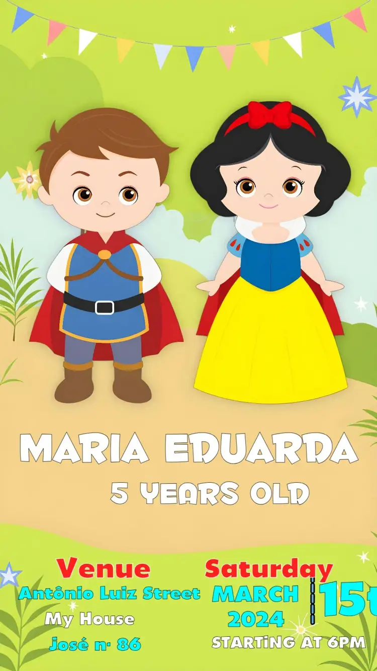 Snow White Kids invitation