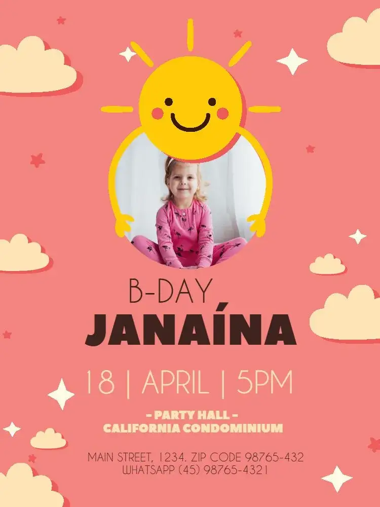 Sunbeam With Photo Party invitation