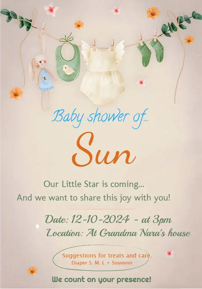Baby Shower Clothesline Diaper Party